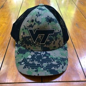 Virginia Tech Hokies Camo Trucker Snapback Hat Adult Unisex One Size Fits All